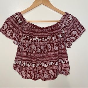 Rue21 Boho Crop Top Size Small